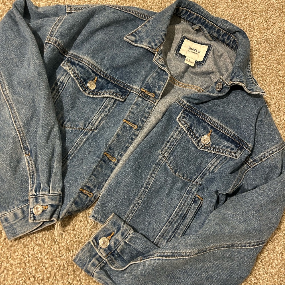 Forever 21 Raw Hem Denim Jacket - Picture 3 of 6